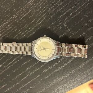 Silver Watch with Cream Dial